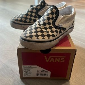 Checkered slip on Vans